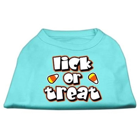 Mirage Pet Products Lick Or Treat Screen Print Shirts Aqua L - 14