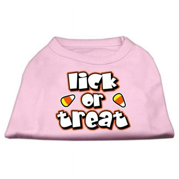 Mirage Pet Products Lick Or Treat Screen Print Shirts Light Pink XXXL- 20