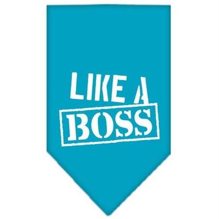 Mirage Pet Products Like a Boss Screen Print Bandana Turquoise Small
