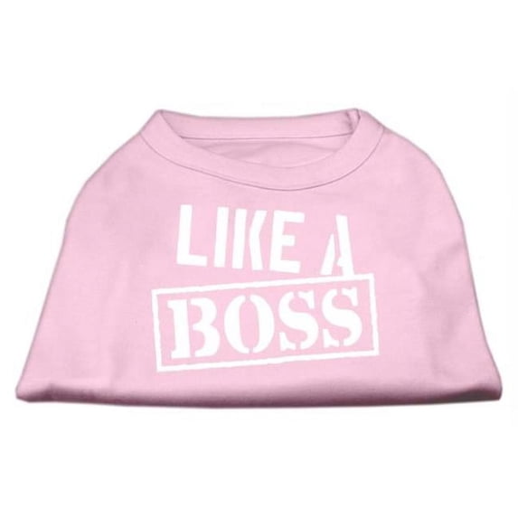 Mirage Pet Products Like a Boss Screen Print Shirt Light Pink XXXL - 20