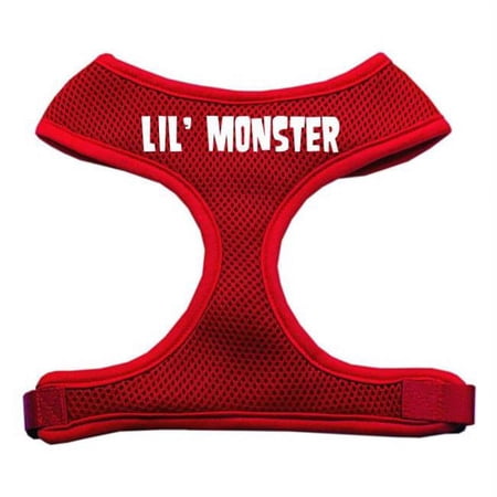 Mirage Pet Products Lil Monster Design Soft Mesh Harnesses Red Small