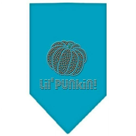 Mirage Pet Products Lil Punkin Rhinestone Bandana Turquoise Small