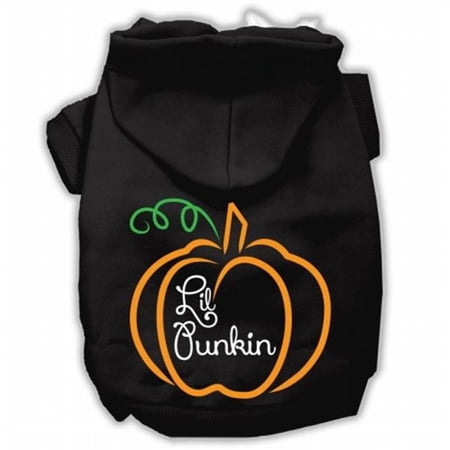 Mirage Pet Products Lil Punkin Screenprint Hoodie, Black - Small