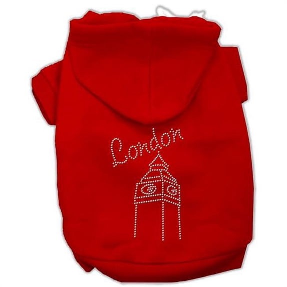 Mirage Pet Products London Rhinestone Hoodies Red S - 10