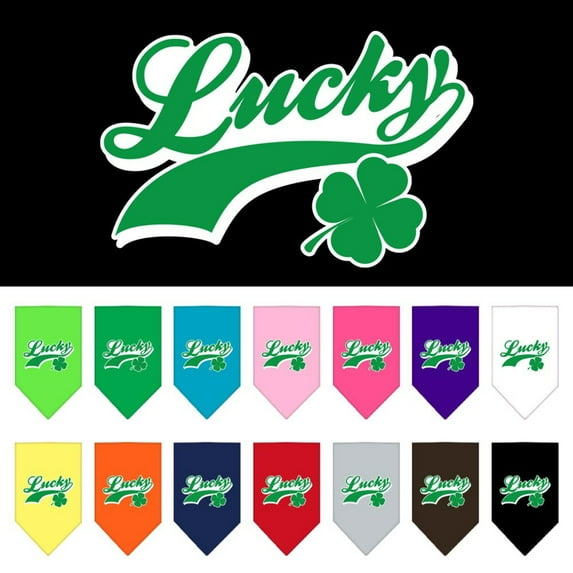 Pet and Dog Bandana Screen Printed, "Lucky Swoosh"