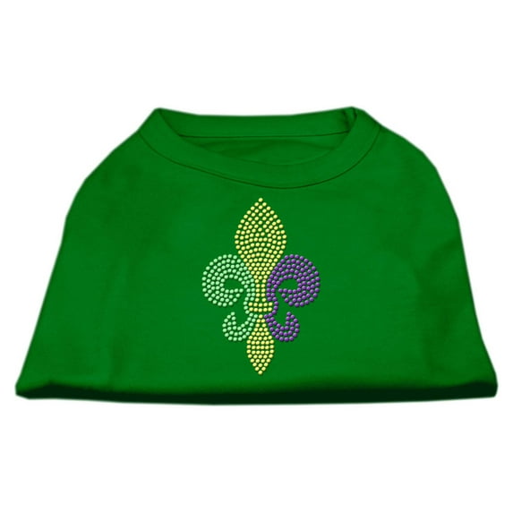 Pet Dog Cat Shirt Rhinestone, "Mardi Gras Fleur De Lis"