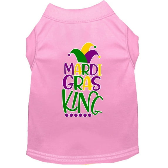 Pet Dog Cat Shirt Screen Printed, "Mardi Gras King"