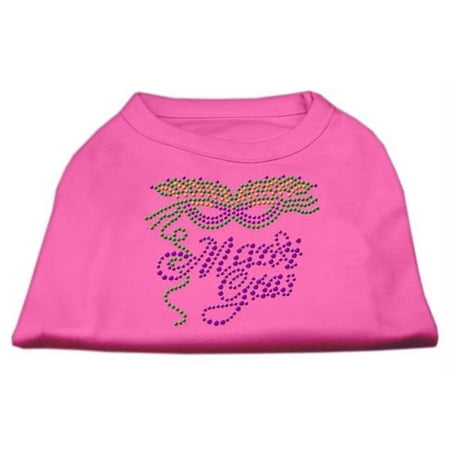 Mirage Pet Products Mardi Gras Rhinestud Shirt Bright Pink XL - 16