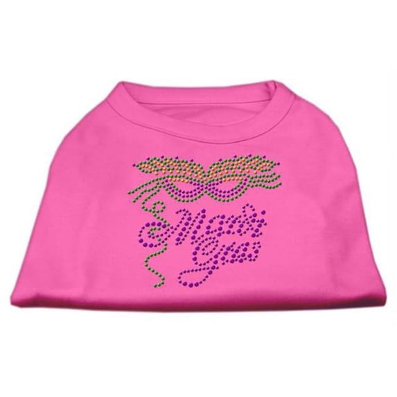 Mirage Pet Products Mardi Gras Rhinestud Shirt Bright Pink XL - 16