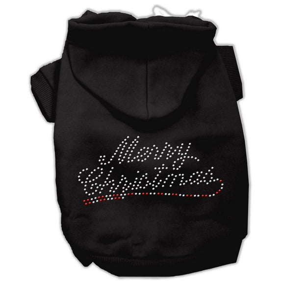 Christmas Pet, Dog Cat Hoodie Rhinestone, "Merry Christmas"
