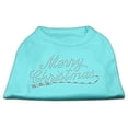 thumbnail image 1 of Mirage Pet Products  Merry Christmas Rhinestone Shirt Aqua XS - 8, 1 of 1