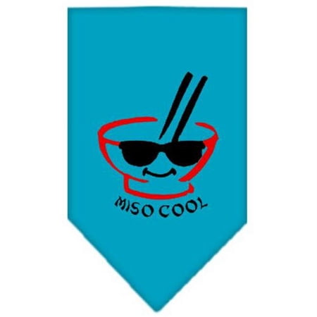 Mirage Pet Products Miso Cool Screen Print Bandana Turquoise Small