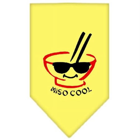 Mirage Pet Products Miso Cool Screen Print Bandana Yellow Large