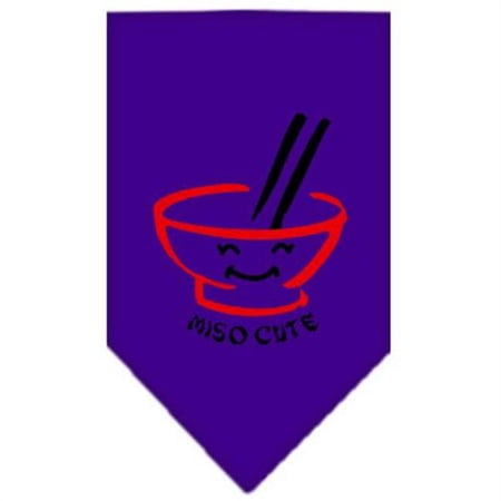 Mirage Pet Products Miso Cute Screen Print Bandana Purple Small