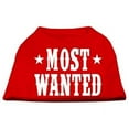 thumbnail image 1 of Mirage Pet Products  Most Wanted Screen Print Shirt Red XXXL - 20, 1 of 1