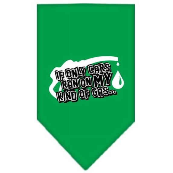 Mirage Pet Products My Kind Of Gas Screen Print Bandana Emerald Green Large