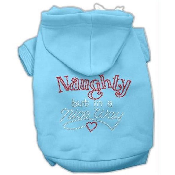 Mirage Pet Products Naughty But Nice Hoodies Baby Blue L - 14