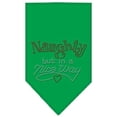 thumbnail image 1 of Mirage Pet Products  Naughty but in a Nice Way Rhinestone Bandana Emerald Green Small, 1 of 1