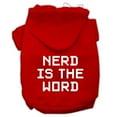 thumbnail image 1 of Pet Dog  Cat Hoodie Screen Printed, "Nerd Is The Word", 1 of 11