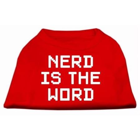 Mirage Pet Products Nerd is the Word Screen Print Shirt Red S - 10