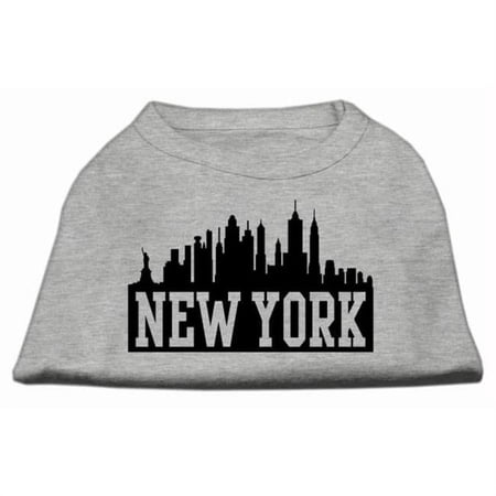 Mirage Pet Products New York Skyline Screen Print Shirt Grey Sm - 10