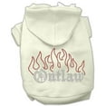 thumbnail image 1 of Mirage Pet Products  Outlaw Rhinestone Hoodies Cream S - 10, 1 of 1