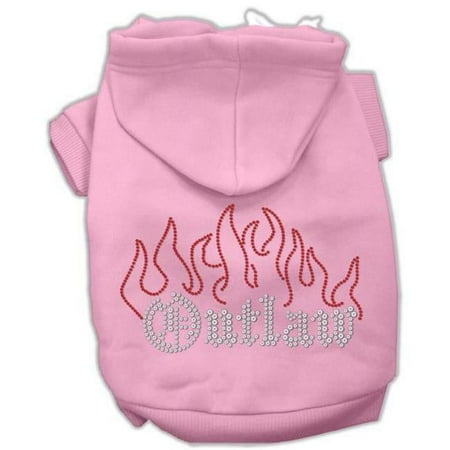 Mirage Pet Products Outlaw Rhinestone Hoodies Pink XXXL- 20