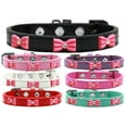 thumbnail image 1 of Dog, Puppy  Pet Widget Fashion Collar, "Pink Glitter Bow", 1 of 9