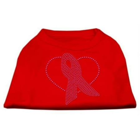 Mirage Pet Products Pink Ribbon Rhinestone Shirts Red XXXL - 20