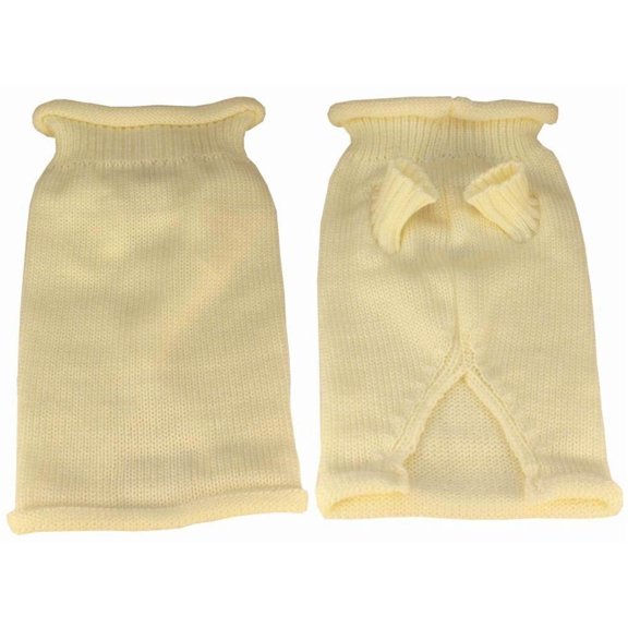Mirage Pet Products Plain Knit Pet Sweater, Large, Cream