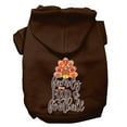 thumbnail image 1 of Mirage Pet Family, Food, and Football Screen Print Dog Hoodie Brown XS, 1 of 10