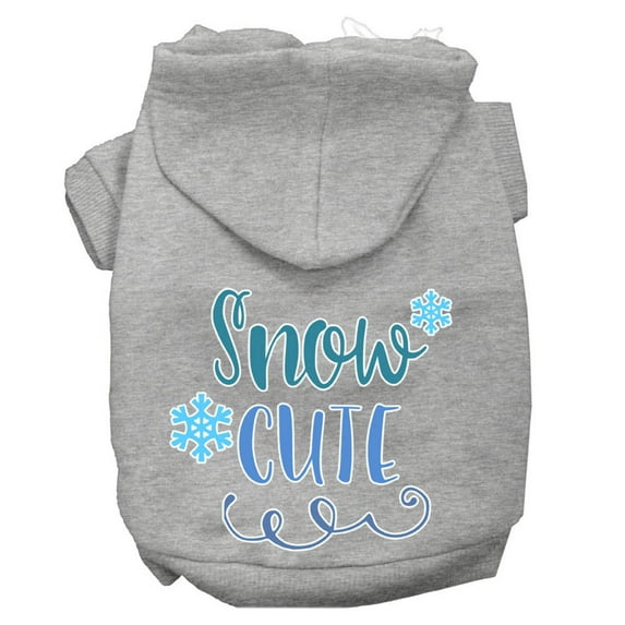 Christmas Pet Dog Cat Hoodie Screen Printed, "Snow Cute"