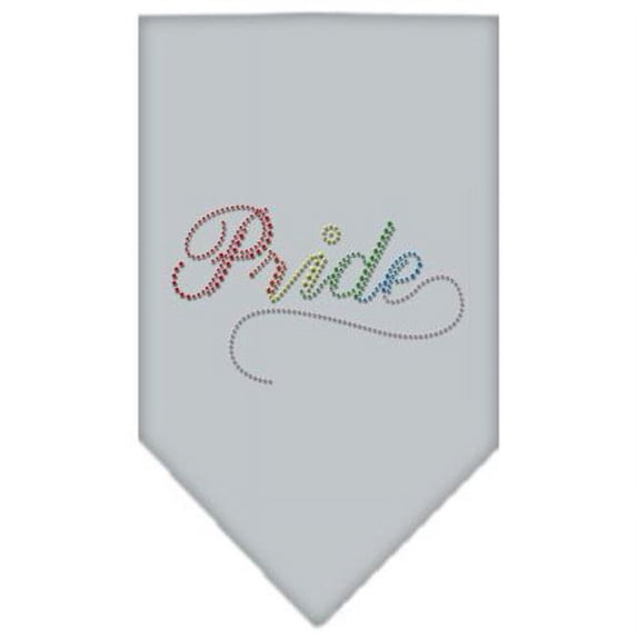 Mirage Pet Products Pride Rhinestone Bandana Grey Large