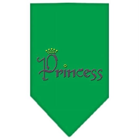 Mirage Pet Products Princess Rhinestone Bandana Emerald Green Large