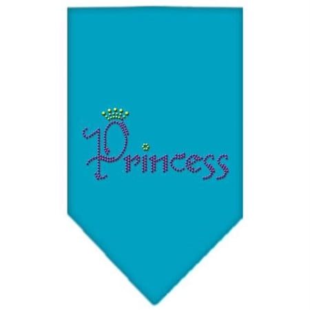 Mirage Pet Products Princess Rhinestone Bandana Turquoise Large