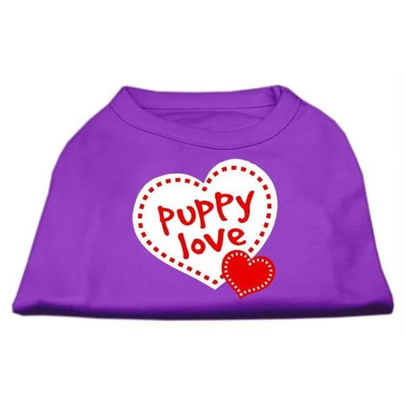 Mirage Pet Products Puppy Love Screen Print Shirt Purple XXL - 18