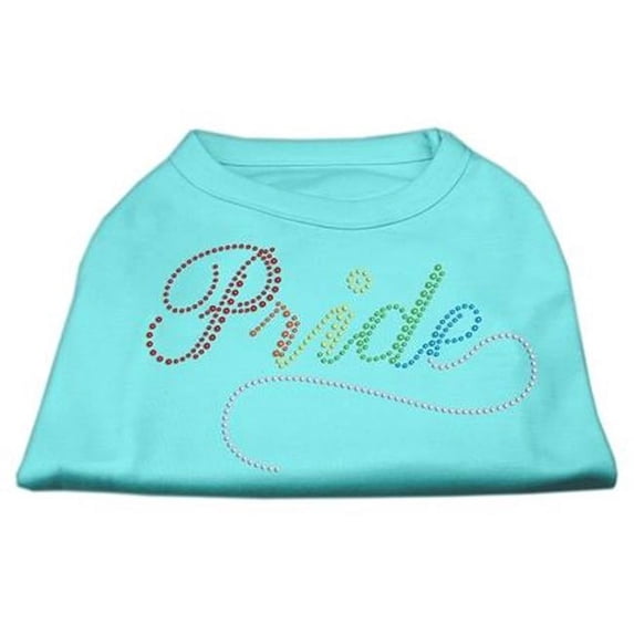 Mirage Pet Products Rainbow Pride Rhinestone Shirts Aqua XXL - 18