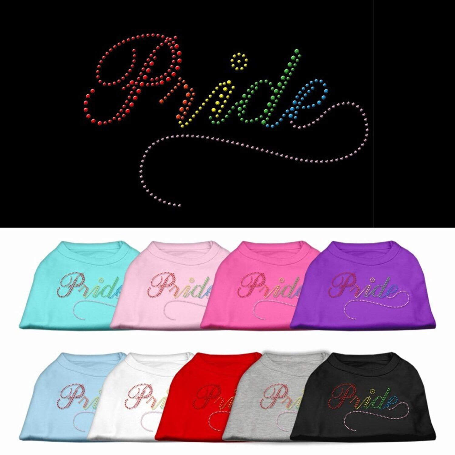 Pride Rhinestone Transfer Mirage Pet Products Rainbow Pride Rhinestone Shirts Brown - Walmart.com