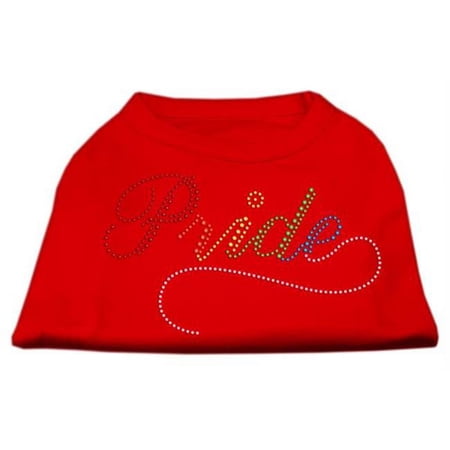 Mirage Pet Products Rainbow Pride Rhinestone Shirts Red XXXL- 20