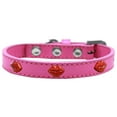 thumbnail image 1 of Dog, Puppy  Pet Widget Fashion Collar, "Red Glitter Lips", 1 of 8