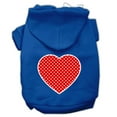 thumbnail image 1 of Pet Dog  Cat Hoodie Screen Printed, "Red Swiss Dots Heart", 1 of 9