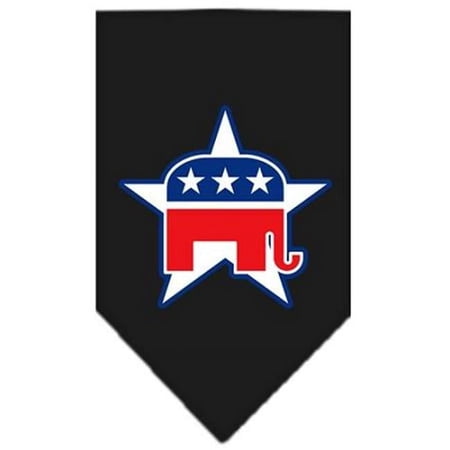 Mirage Pet Products Republican Screen Print Bandana Black Small