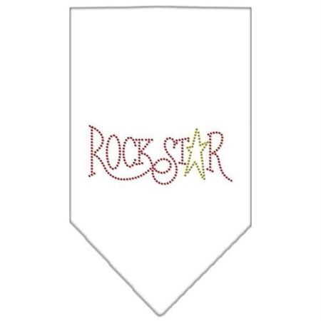 Mirage Pet Products Rock Star Rhinestone Bandana White Large