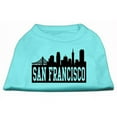 thumbnail image 1 of Mirage Pet Products  San Francisco Skyline Screen Print Shirt Aqua Lg - 14, 1 of 1