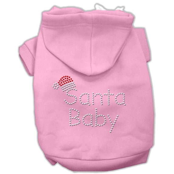 Christmas Pet, Dog Cat Hoodie Rhinestone, "Santa Baby"
