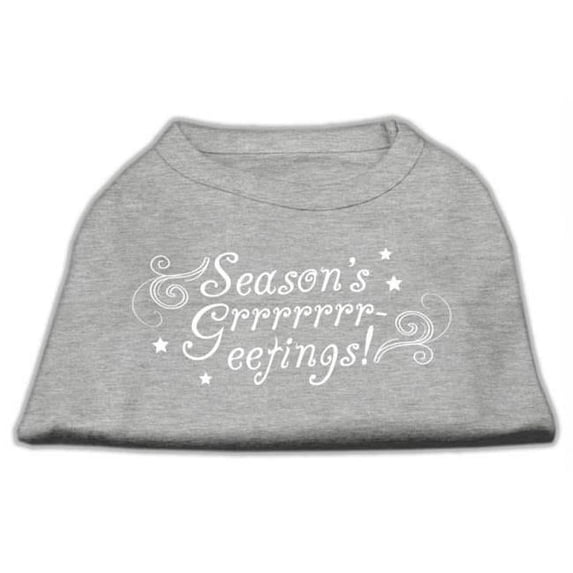 Mirage Pet Products Seasons Greetings Screen Print Shirt Grey XXL - 18