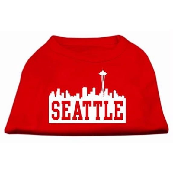 Mirage Pet Products Seattle Skyline Screen Print Shirt Red XXL - 18