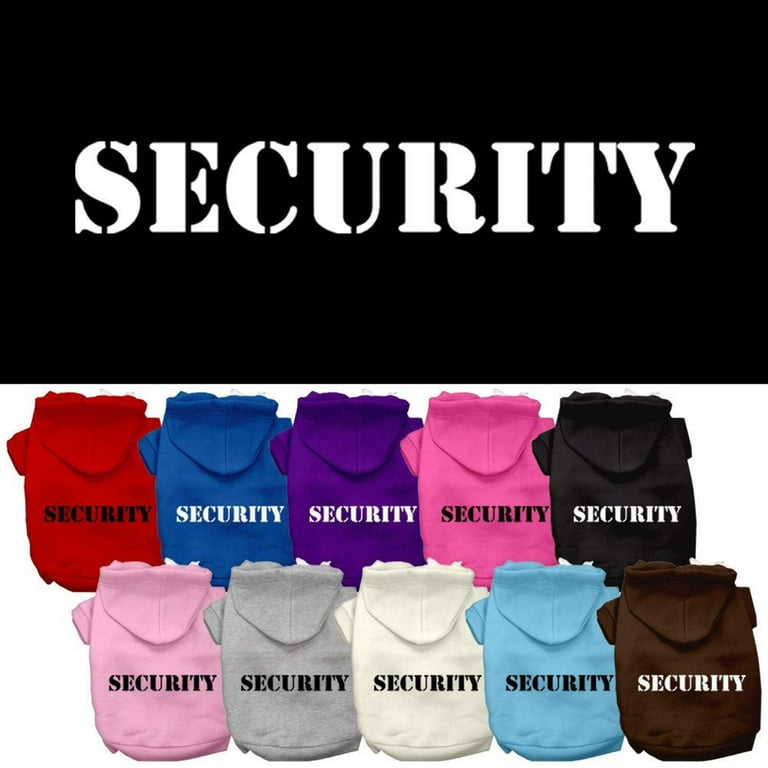 Pet Dog Cat Hoodie Screen Printed Security Walmart