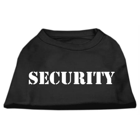 Mirage Pet Products Security Screen Print Shirts Black with white text Sm - 10