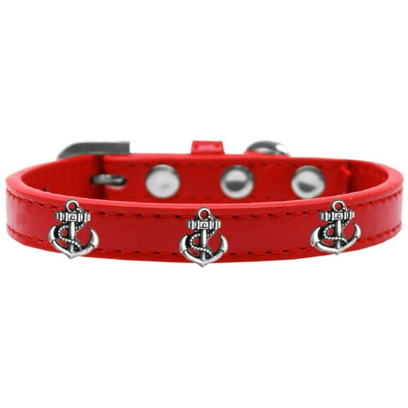 Dog, Puppy Pet Widget Fashion Collar, "Silver Anchor"